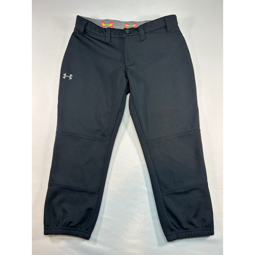 Under Armour Womens‎ Black Softball Pants Size Small 1242352 Athletic Crop